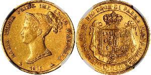 40 Ліра https://en.wikipedia.org/wiki/Duchy_of_Parma (1545 - 1859) / Італія Золото Марія-Луїза Австрійська