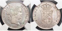 40 Сентімо Іспанія Срібло Isabella II of Spain (1830- 1904)