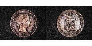 40 Сентімо Іспанія Срібло Isabella II of Spain (1830- 1904)