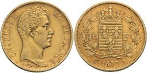 40 Франк Kingdom of France (1815-1830) Золото Карл X король Франции (1757-1836)