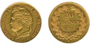 40 Франк Июльская монархия (1830-1848) Золото Луи-Филипп I (1773 -1850)