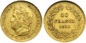 40 Франк Июльская монархия (1830-1848) Золото Луи-Филипп I (1773 -1850)