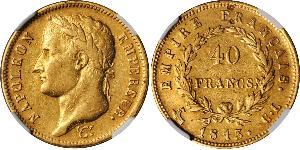 40 Франк Первая Французская империя (1804-1814) Золото Наполеон I(1769 - 1821)