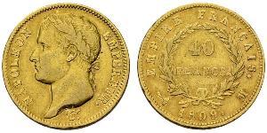 40 Франк Первая Французская империя (1804-1814) Золото Наполеон I(1769 - 1821)
