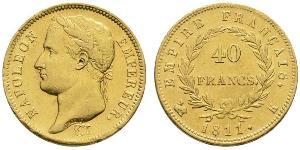 40 Франк Первая Французская империя (1804-1814) Золото Наполеон I(1769 - 1821)
