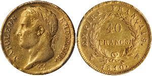 40 Франк Первая Французская империя (1804-1814) Золото Наполеон I(1769 - 1821)