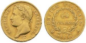 40 Франк Первая Французская империя (1804-1814) Золото Наполеон I(1769 - 1821)