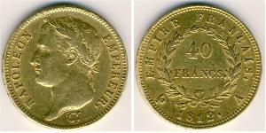 40 Франк Первая Французская империя (1804-1814) Золото Наполеон I(1769 - 1821)