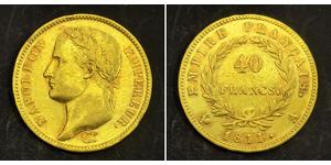 40 Франк Перша Французька імперія (1804-1814) Золото Наполеон I Бонапарт(1769 - 1821)