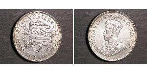 45 Piastre British Cyprus (1914–1960) Silver George V of the United Kingdom (1865-1936)