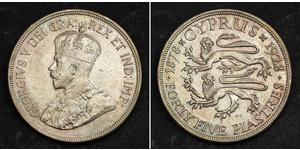 45 Пиастр Британский Кипр (1878 - 1960) Серебро Георг V (1865-1936)