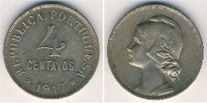 4 Centavo Erste Portugiesische Republik (1910 - 1926) Kupfer/Nickel 