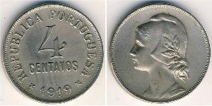 4 Centavo Primera República Portuguesa (1910 - 1926) Níquel/Cobre 