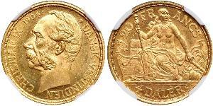 4 Daler / 20 Franc Dänemark Gold Christian IX. von Dänemark (1818-1906)