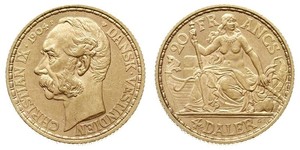 4 Daler / 20 Franc Dänemark Gold Christian IX. von Dänemark (1818-1906)