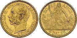 4 Daler / 20 Franc Dinamarca Oro Christian IX de Dinamarca (1818-1906)