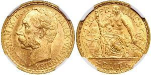 4 Daler / 20 Franc 丹麦 金 克里斯蒂安九世 (1818-1906)