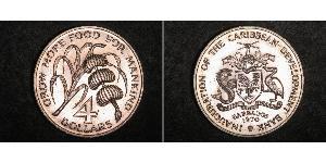 4 Dollar Barbados Kupfer/Nickel 