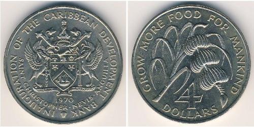 4 Dollar Saint Kitts and Nevis 銅/镍 