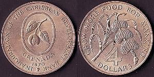 4 Dollaro Grenada ( - 1974) Rame/Nichel 