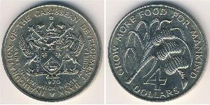 4 Dollaro Saint Kitts and Nevis Rame/Nichel 