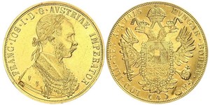 4 Ducat Österreich-Ungarn (1867-1918) Gold Franz Joseph I (1830 - 1916)