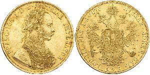 4 Ducat Österreich-Ungarn (1867-1918) Gold Franz Joseph I (1830 - 1916)