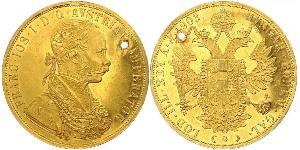 4 Ducat Autriche-Hongrie (1867-1918) Or Franz Joseph I (1830 - 1916)