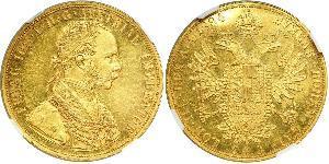 4 Ducat Imperio austrohúngaro (1867-1918) Oro Franz Joseph I (1830 - 1916)