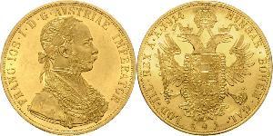 4 Ducat Imperio austrohúngaro (1867-1918) Oro Franz Joseph I (1830 - 1916)