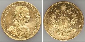 4 Ducat Impero austro-ungarico (1867-1918) Oro Franz Joseph I (1830 - 1916)