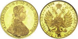4 Ducat Impero russo (1720-1917) Oro Alessandro II (1818-1881)