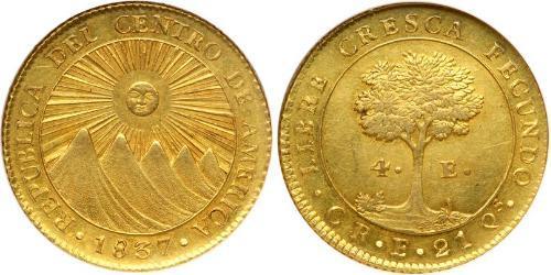 4 Escudo Costa Rica (1821 - ) Gold 