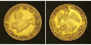 4 Escudo Second Federal Republic of Mexico (1846 - 1863) Gold 