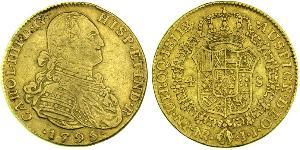 4 Escudo Spanisches Kolonialreich (1700 - 1808) Gold Karl IV (1748-1819)