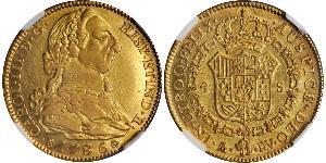 4 Escudo Spanish Empire (1700 - 1808) Gold Charles III of Spain (1716 -1788)