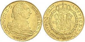 4 Escudo Spanish Empire (1700 - 1808) Gold Charles III of Spain (1716 -1788)