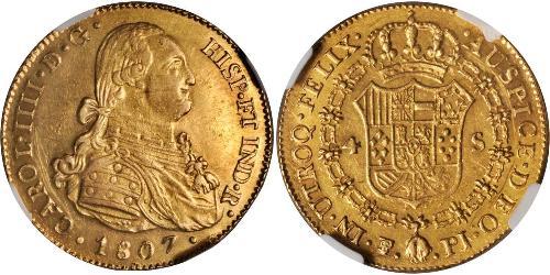 4 Escudo Spanish Empire (1700 - 1808) Gold Charles IV of Spain (1748-1819)