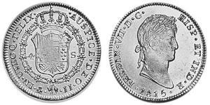 4 Escudo Spanish Mexico  / Kingdom of New Spain (1519 - 1821) Gold Ferdinand VII of Spain (1784-1833)