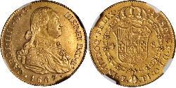 4 Escudo Empire espagnol (1700 - 1808) Or Charles IV d