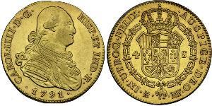 4 Escudo Empire espagnol (1700 - 1808) Or Charles IV d