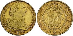 4 Escudo Empire espagnol (1700 - 1808) Or Charles III d
