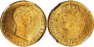 4 Escudo Kingdom of Spain (1814 - 1873) Or Ferdinand VII d