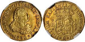 4 Escudo Nouvelle-Espagne (1519 - 1821) Or Philippe V d