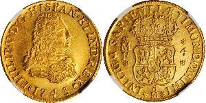 4 Escudo Nouvelle-Espagne (1519 - 1821) Or Philippe V d