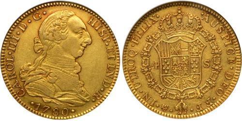 4 Escudo Nouvelle-Espagne (1519 - 1821) Or Charles III d