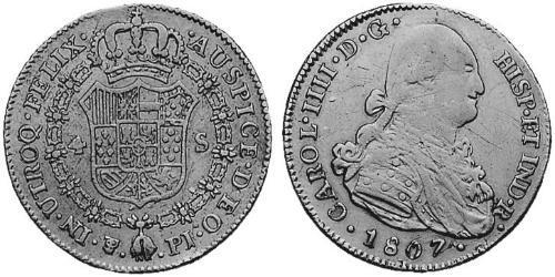 4 Escudo Bolivia / Vicereame del Río de la Plata (1776 - 1814) Oro 