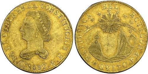 4 Escudo Ecuador (1830 - ) Oro 