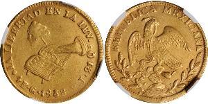 4 Escudo Estados Unidos Mexicanos (1846 - 1863) Oro 