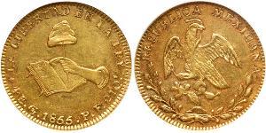 4 Escudo Estados Unidos Mexicanos (1846 - 1863) Oro 